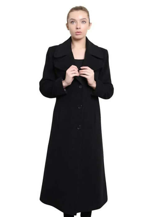 De La Creme - Womens Large Lapel Long Coat