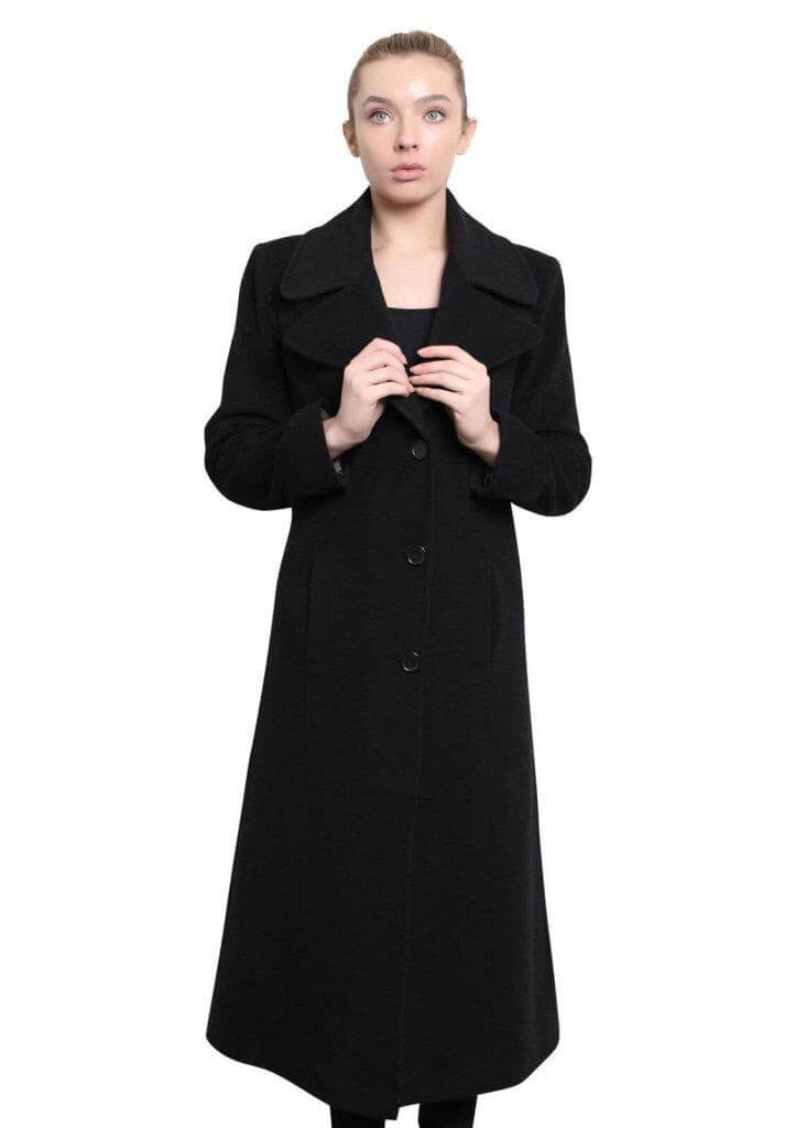 De La Creme - Womens Large Lapel Long Coat
