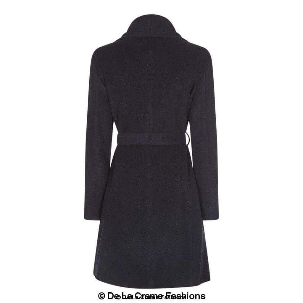 De La Creme Womens Wool Blend Large Lapel Duster Coat