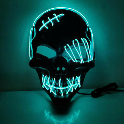 Halloween Scary One-Eyed Pirate Mask Cosplay Led Mask.