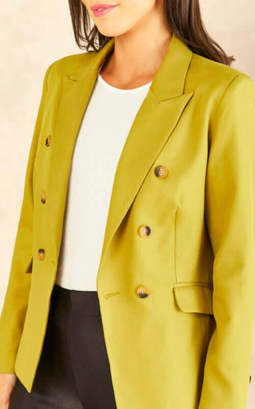 Olive Solid Blazer.