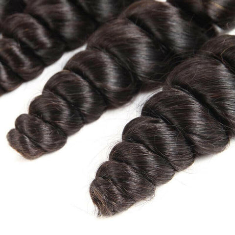 BeuMax 10A Grade 3/4 Loose Wave bundles with 13x4 Frontal.