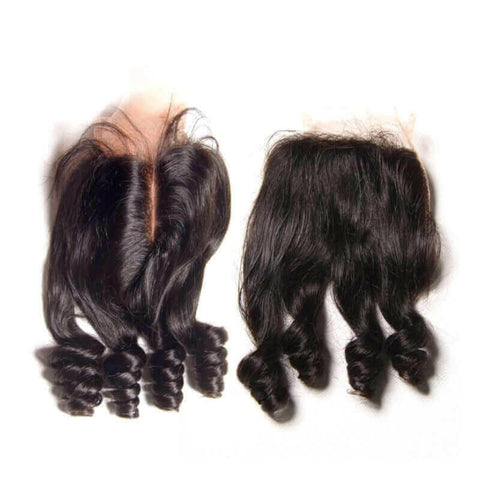 10A Grade Brazilian 3/4 Funmi Hair Human Hair bundles with 4x4 Closure.