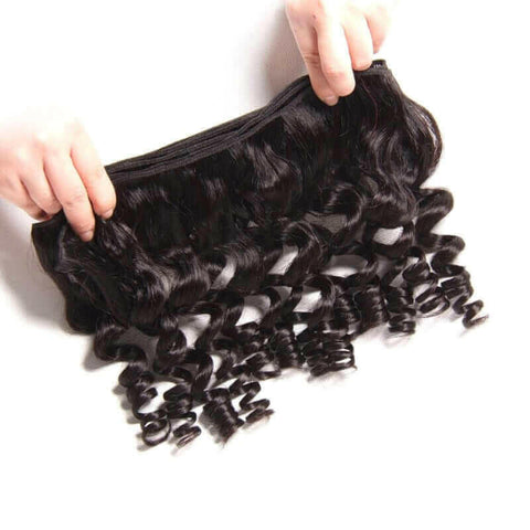 10A Grade Brazilian 3/4 Funmi Hair Human Hair bundles with 4x4 Closure.