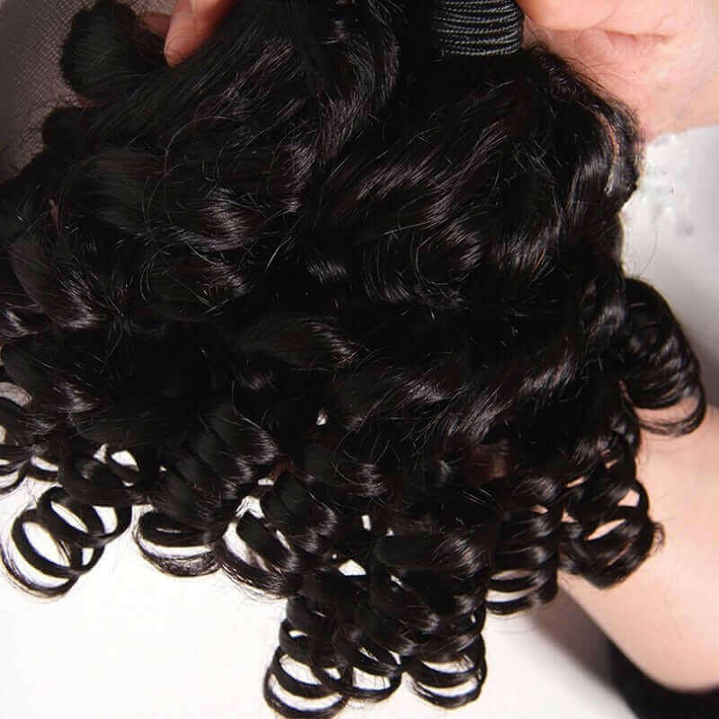 10A Grade Brazilian 3/4 Funmi Hair Human Hair bundles with 4x4 Closure.