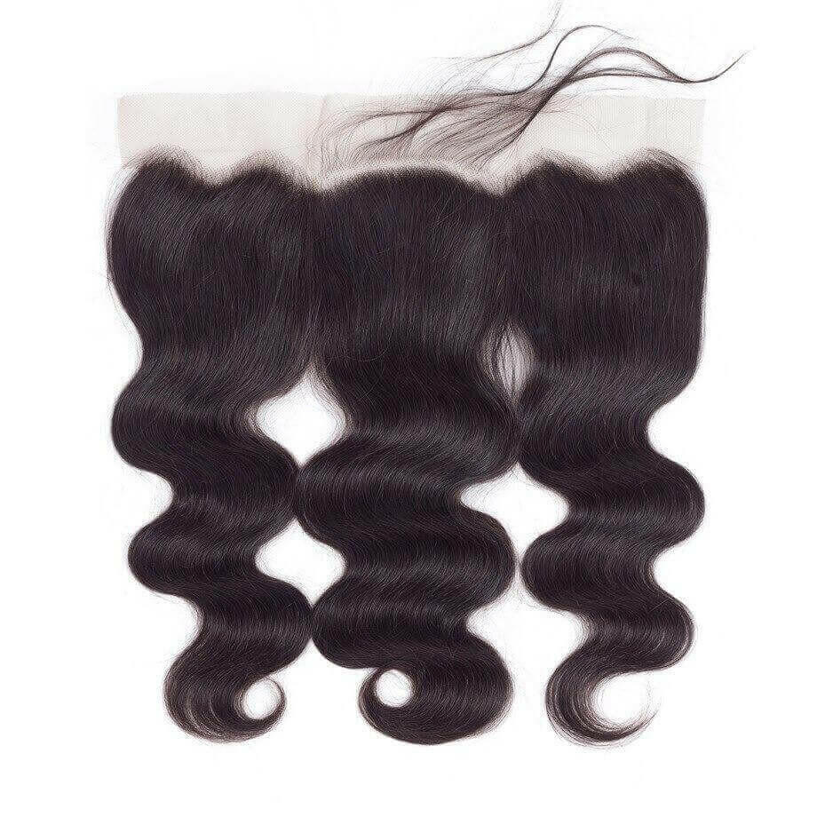 10A Grade MIDDLE PART 13x4 Lace Frontal Remy Human Hair Closure With B