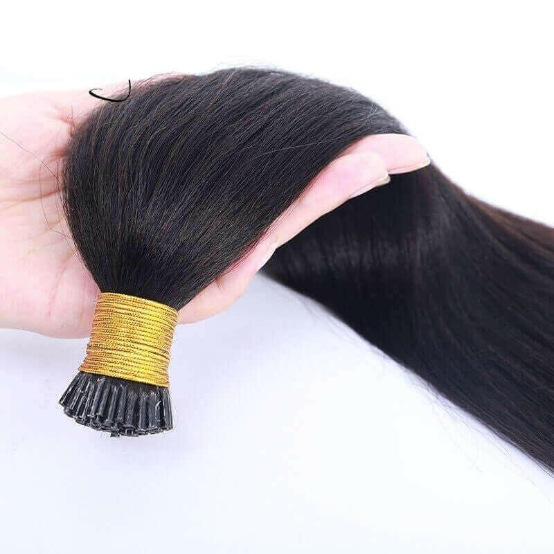 Brazilian Straight Human Hair I Tip Microlinks Bulk Braiding Human Hai.