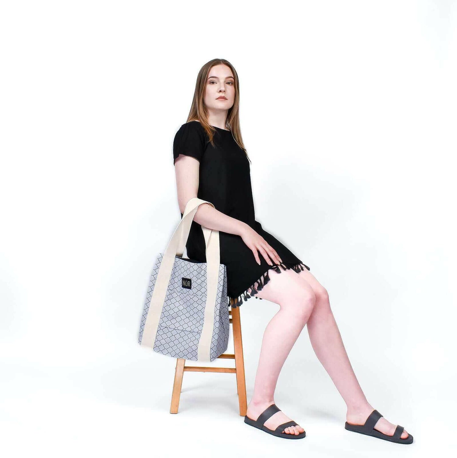 Pleated Sleeved Dress