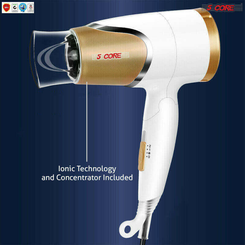 Hair Blow Dryer Lightweight Conditioner Cord Keeper Hair Dryer Ionic