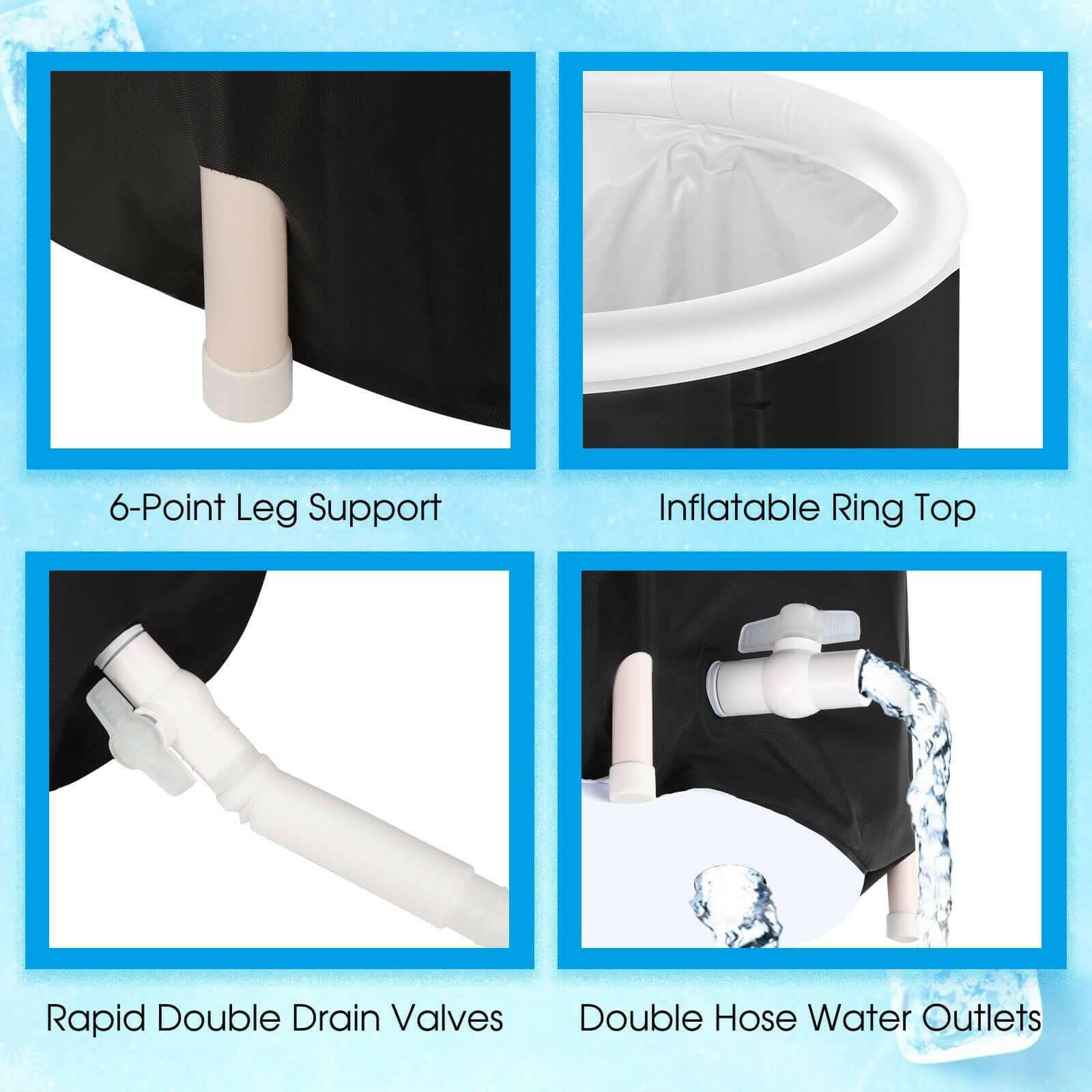 Foldable Ice Tub for Recovery - Outdoor &amp; Portable