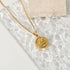 18k Gold Plated 316l Stainless Steel Flower Coin Pendant Medallion