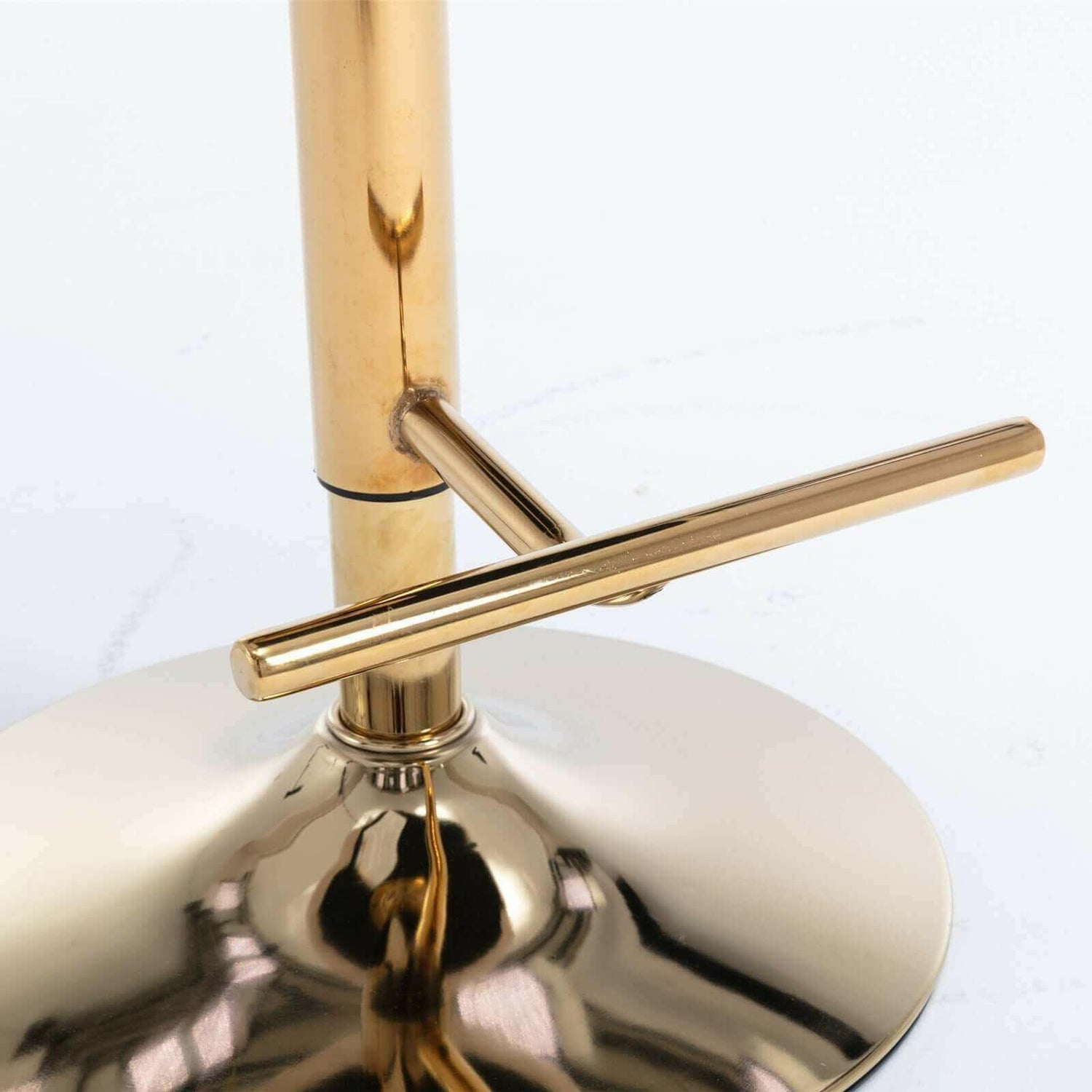 Set of 2 Modern Adjustable Velvet Swivel Bar Stools