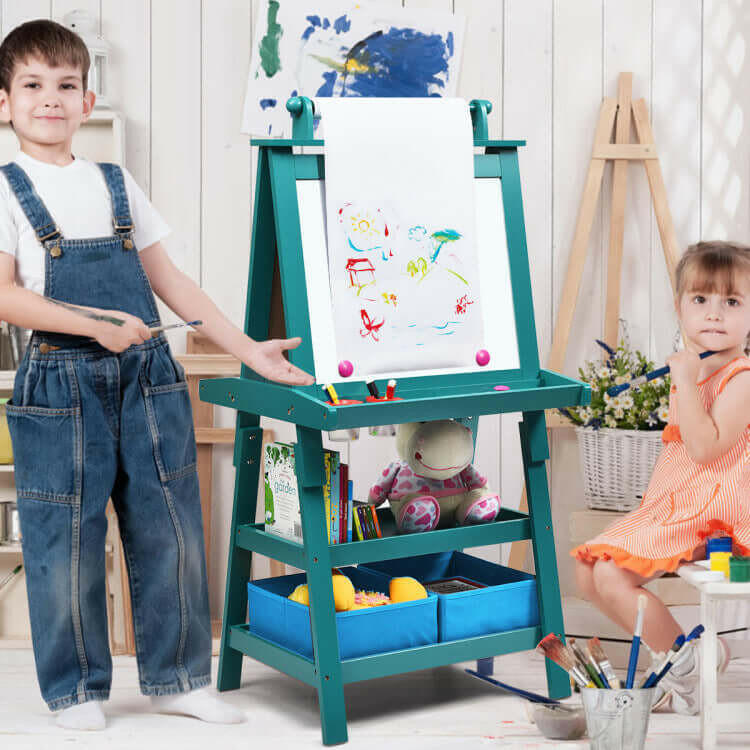 3-in-1 Art Easel for Kids - Double-Sided &amp; Storage