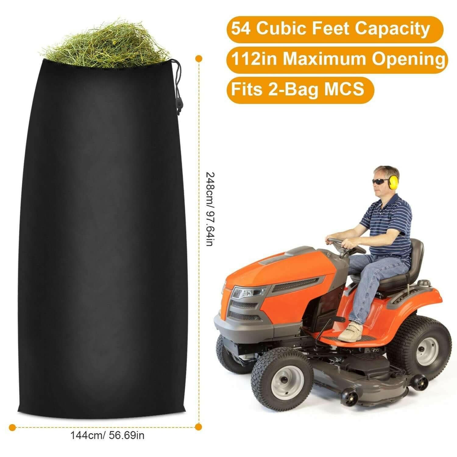 Lawn Tractor Leaf Bag 54 Cubic Feet Standard Garden Waste Collection
