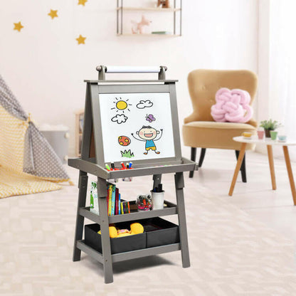 3-in-1 Art Easel for Kids - Double-Sided &amp; Storage