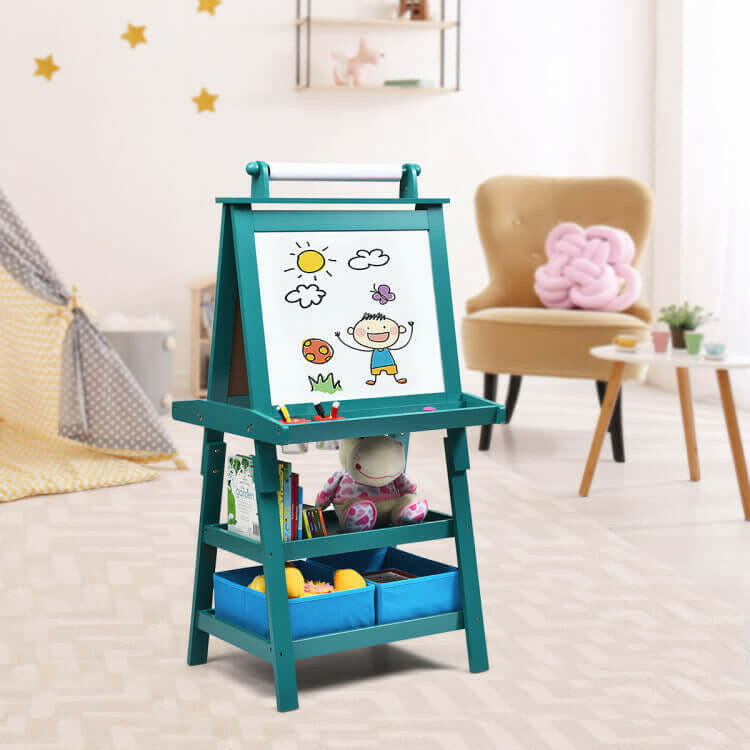 3-in-1 Art Easel for Kids - Double-Sided &amp; Storage