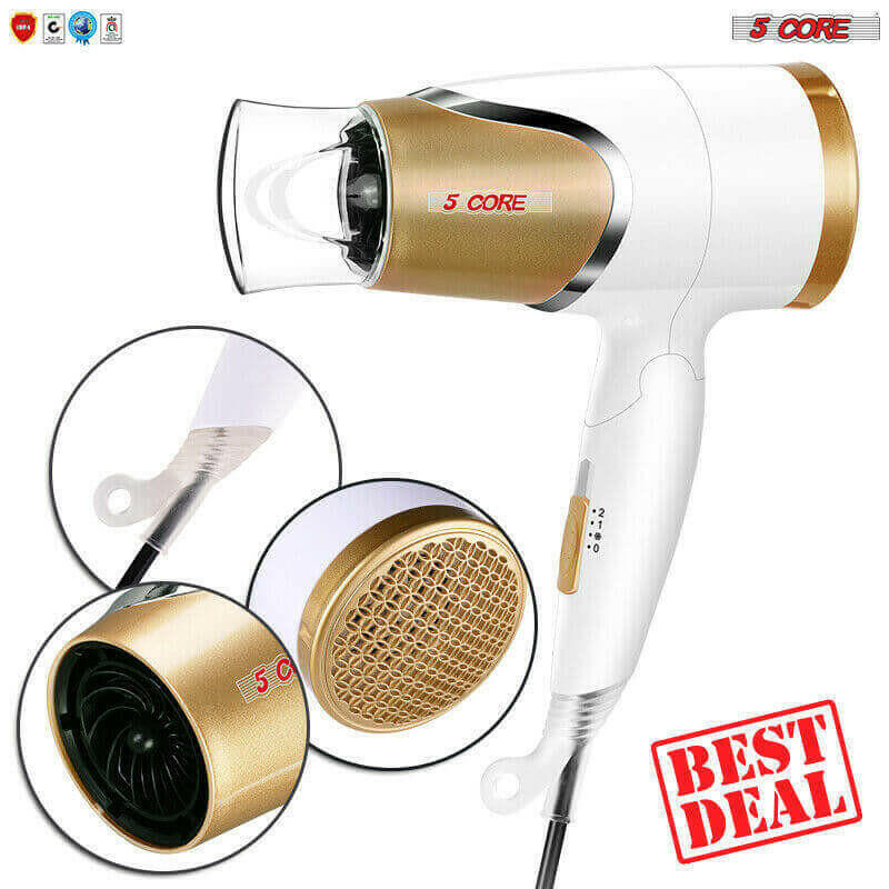 Hair Blow Dryer Lightweight Conditioner Cord Keeper Hair Dryer Ionic