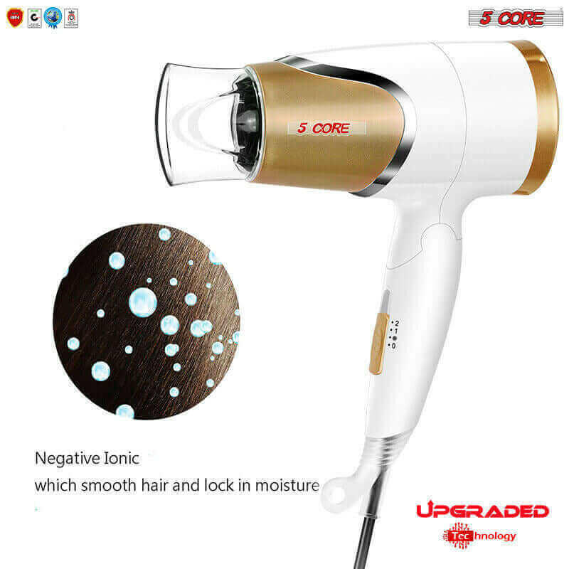 Hair Blow Dryer Lightweight Conditioner Cord Keeper Hair Dryer Ionic