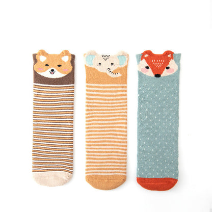 3D Cartoon Animal Socks for Kids - Autumn &amp; Winter