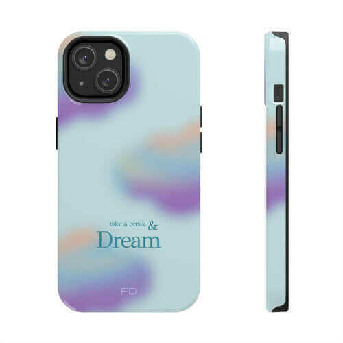 Take a Break and Dream Touch Case for iPhone with Wireless Charging.