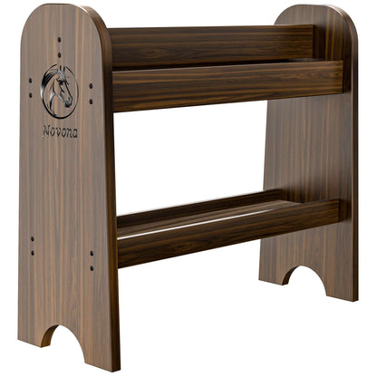 Novona Paulownia Wood Saddle Rack with Hook