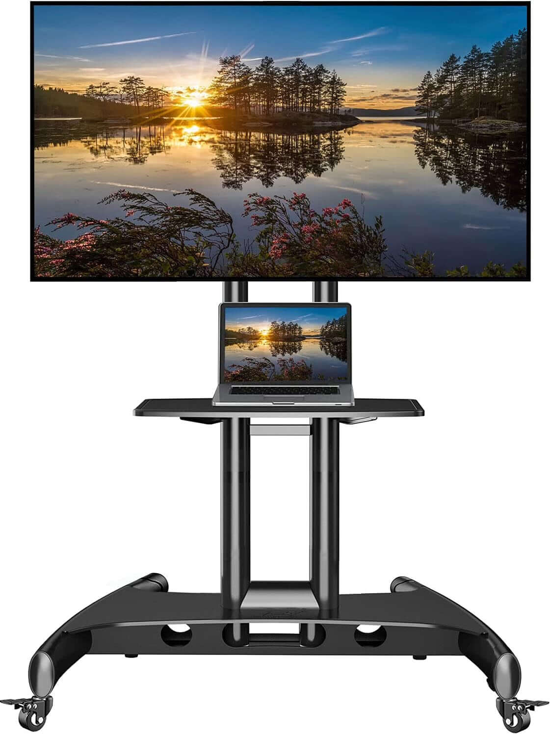 Mobile TV Cart with Wheels for 32 to 75 Inch TVs