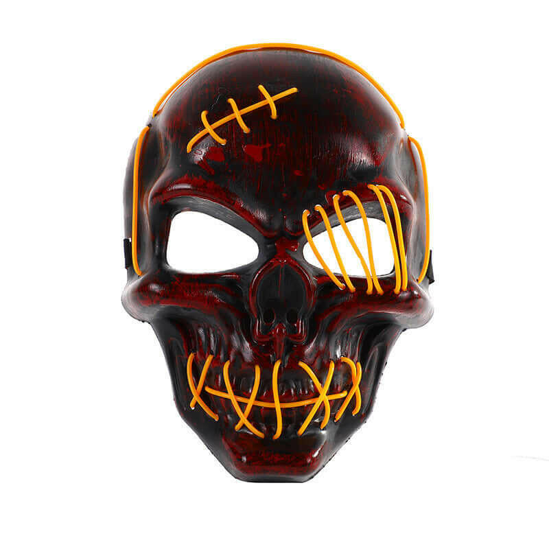 Halloween Scary One-Eyed Pirate Mask Cosplay Led Mask.