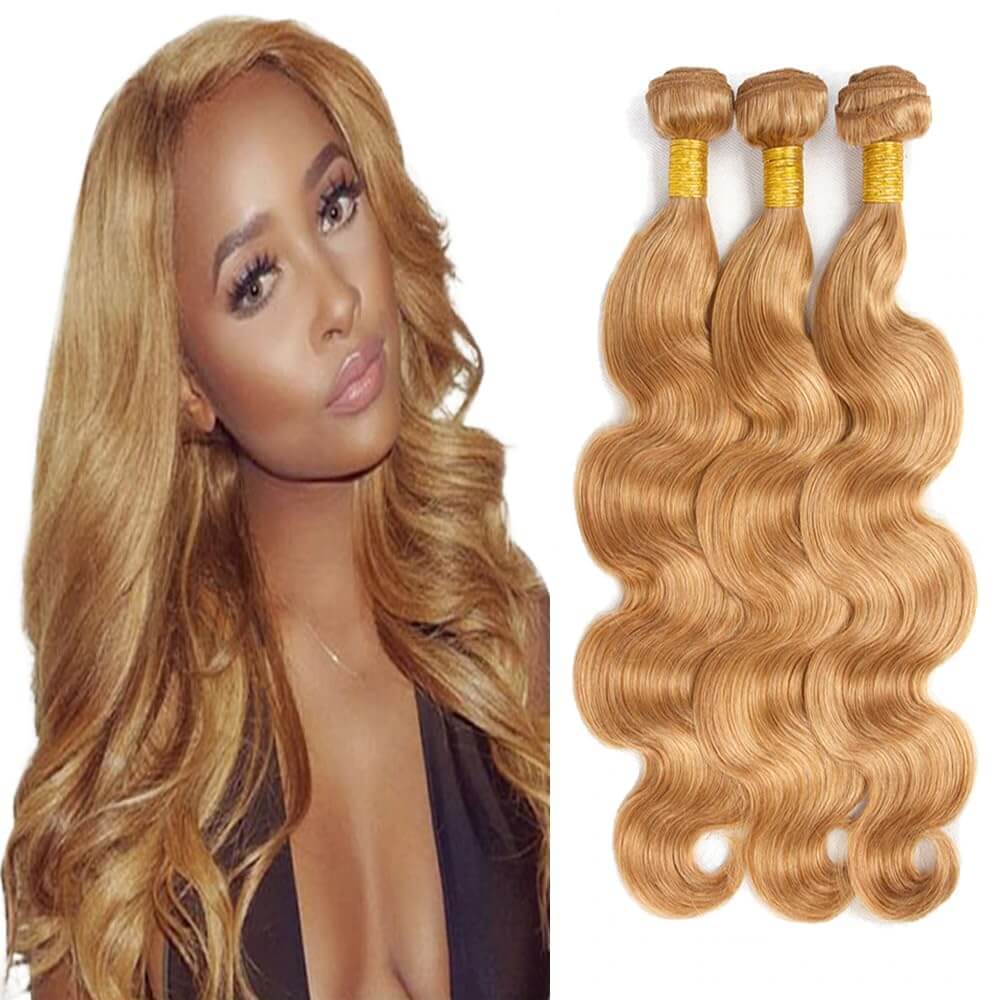 Ailabi Honey Blonde Body Wave Hair Bundles – 10, 12 &amp; 14 Inches
