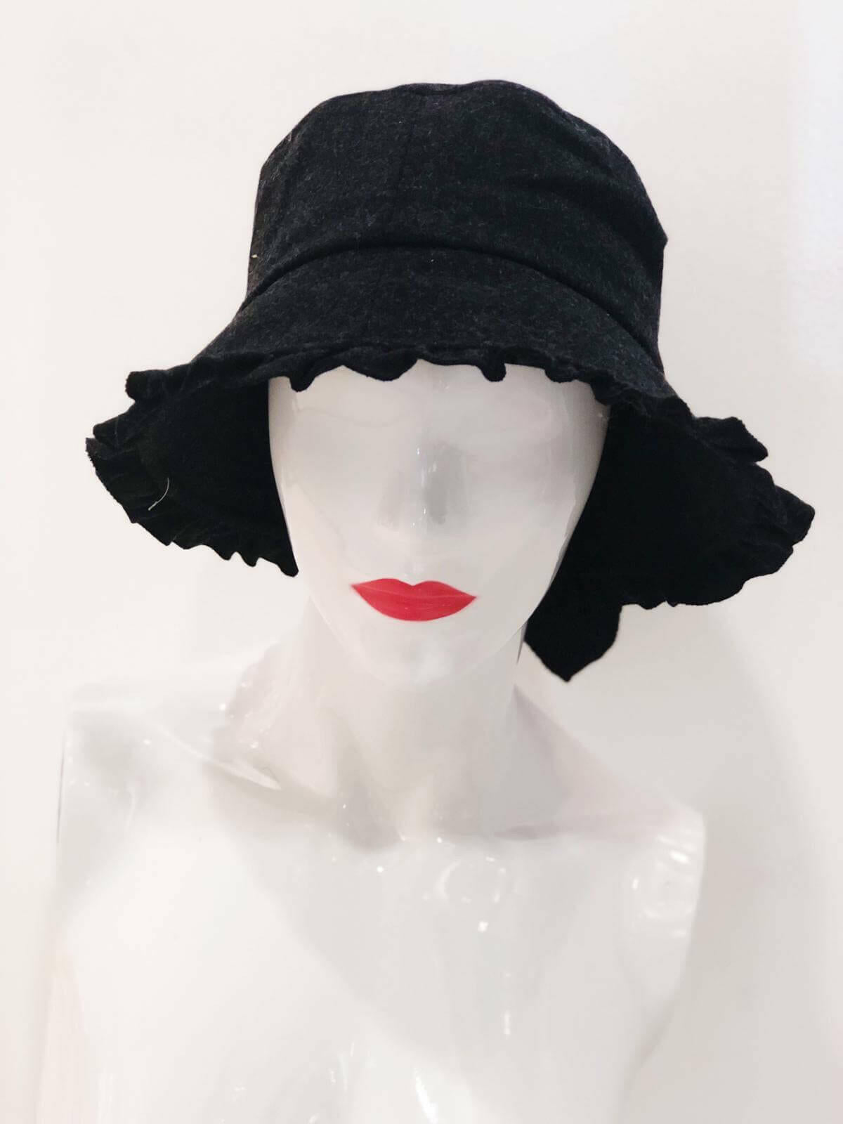 'Macy' Black Bucket Hat.