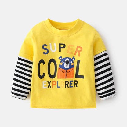 Cute Casual Cotton Round Neck Kids&