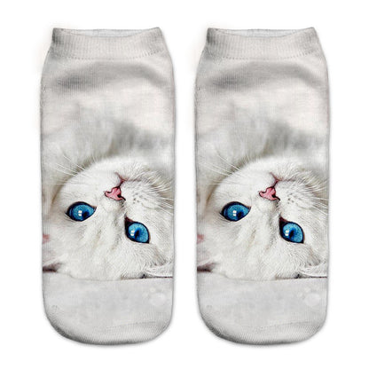 Cute Cat Series 3D Digital Print Socks for Kids