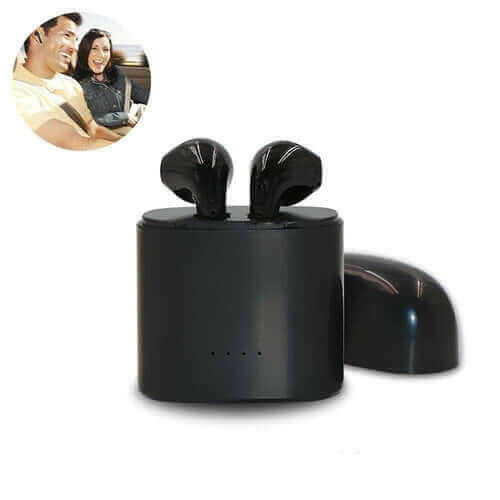 Dual Chamber Wireless Bluetooth Earphones With Charging Box.