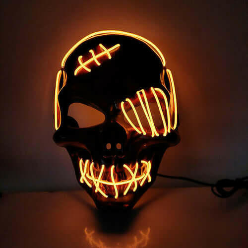 Halloween Scary One-Eyed Pirate Mask Cosplay Led Mask.