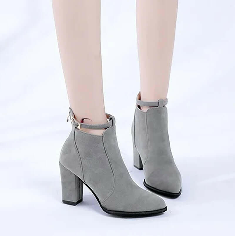 Hot Women Shoes Winter Autumn Spring Casual Women High Heels Pumps Warm Ankle Boots Women Botas Shoes Mujer Zapatos Size34-39