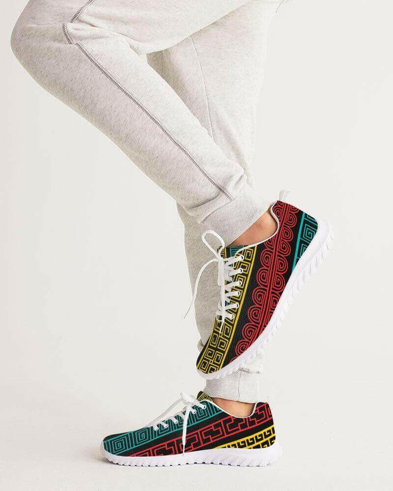multicolor low top canvas running shoes