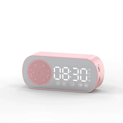 Music Alarm Clocks Mirror FM Radio LED Bluetooth Speaker