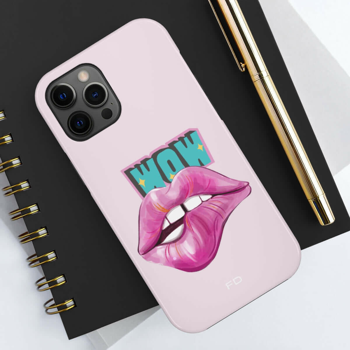 Sexy Lips Tough Case for iPhone with Wireless Charging.