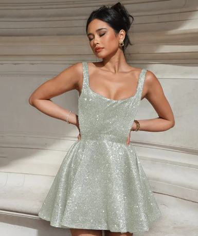 Mini Dress Silver