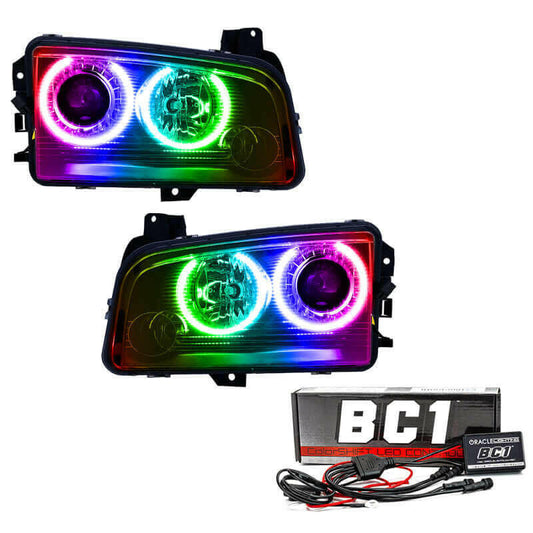 Oracle 08-10 Dodge Charger SMD HL (HID) - ColorSHIFT w/ BC1 Controller.