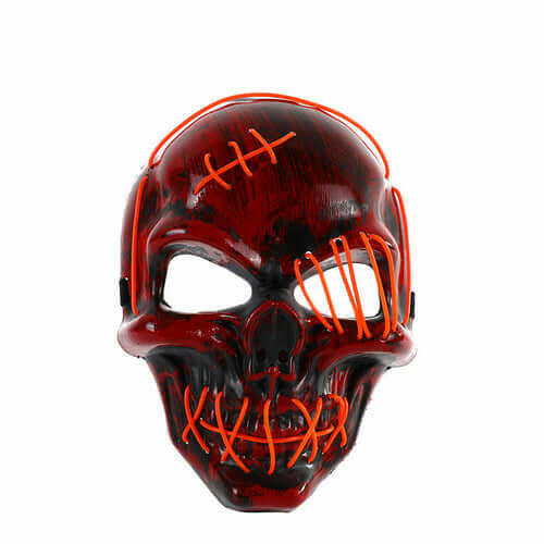 Halloween Scary One-Eyed Pirate Mask Cosplay Led Mask.