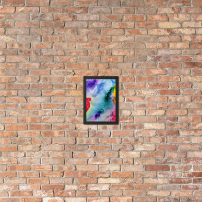 Abstract Framed matte paper poster.