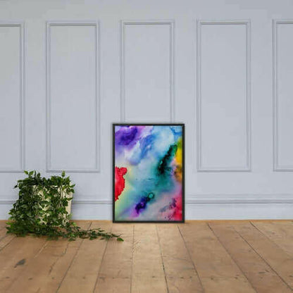 Abstract Framed matte paper poster.