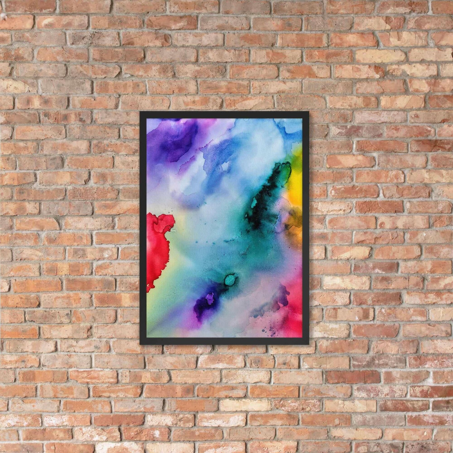 Abstract Framed matte paper poster.