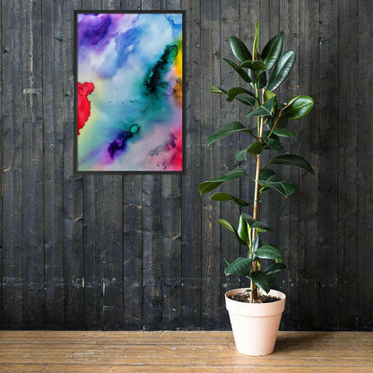 Abstract Framed matte paper poster.