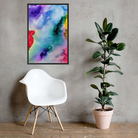 Abstract Framed matte paper poster