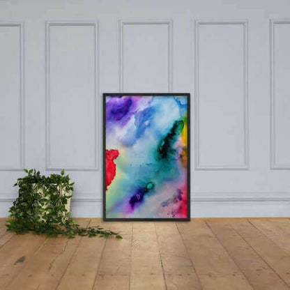 Abstract Framed matte paper poster.