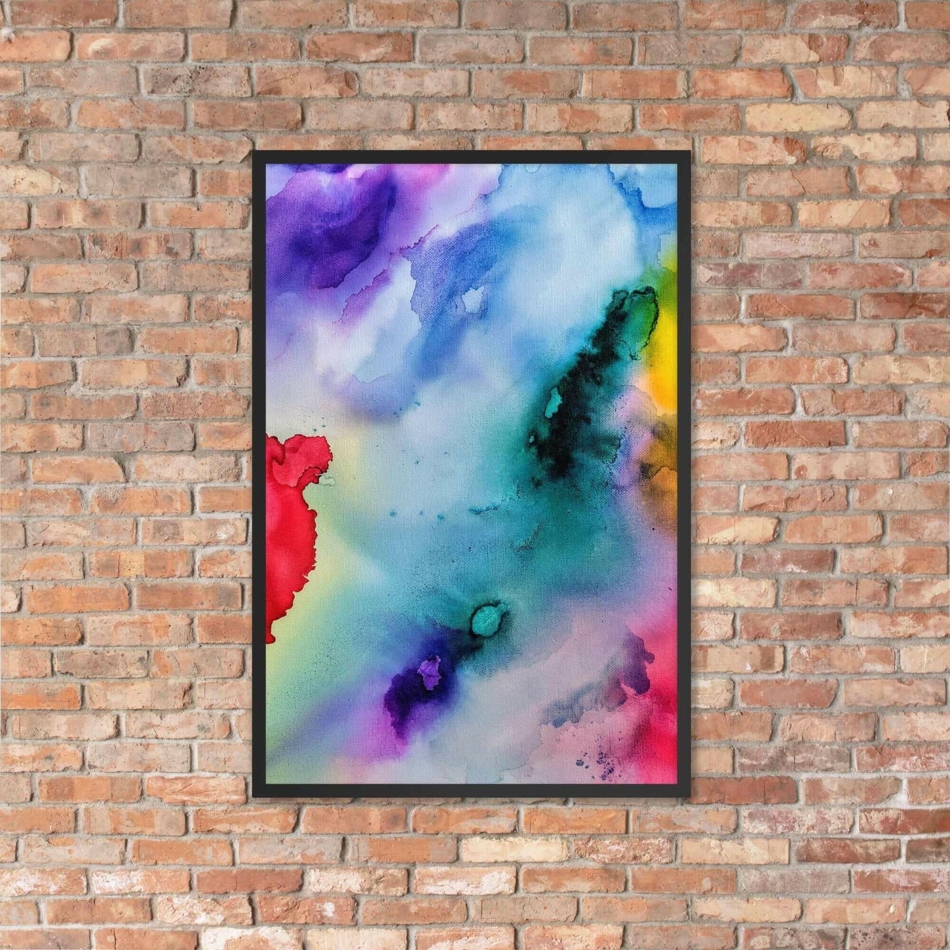 Abstract Framed matte paper poster.