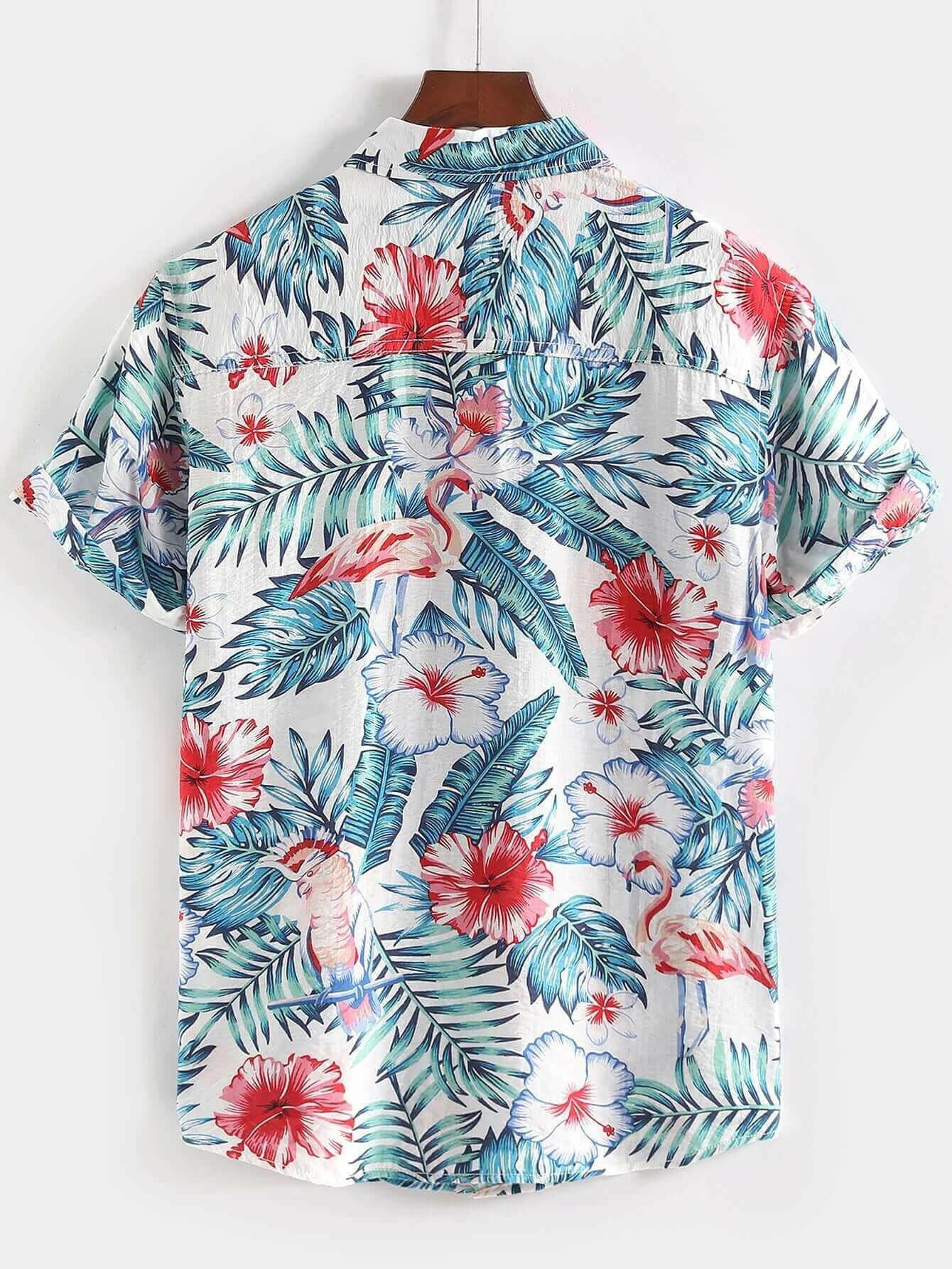 Floral Vacation Short Sleeve Shirt.