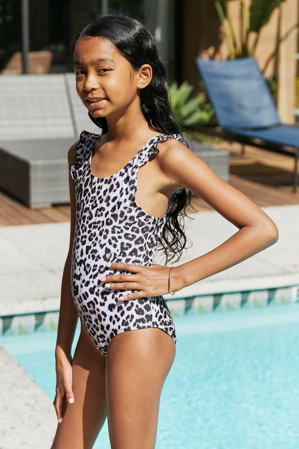 Marina West Swim Float On Ruffled One-Piece in Cat.