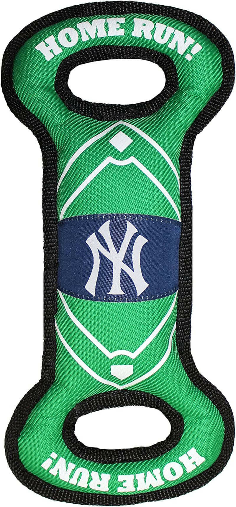 MLB NEW YORK YANKEES Baseball Field Dog Toy with Double Rim Stitching &amp; Inner SQUEAKER